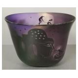 Signed B. Vallien Kosta Boda art glass vase 8.5'H