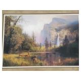 Custom framed landscape print- 37' x 46' O.D.