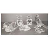 6 crystal animals incl Vas St. Lambert, Orrefors,