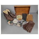 Gp men's leather gloves, small decoys, pair Polo