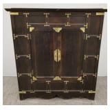 Asian style small 2 door cabinet- 31'H 28'W 13'D