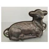 Antique cast iron lamb cake mold