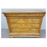 Henredon Charles X burlwood 4-drawer chest-