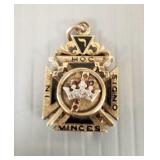 Tested 10K 32 degree Masonic fob- 12g