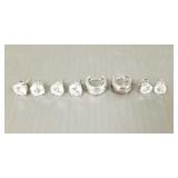 4 pair sterling silver earrings s/w CZs