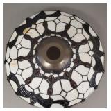 Antique style leaded glass torchiere lamp shade-