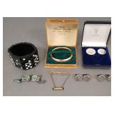 Gp jewelry & coins incl cufflinks, catalin