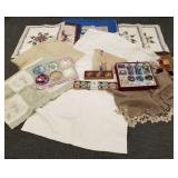 Group quilts, textiles, miniature hat ornaments,