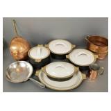 Gp pottery & copper cookware, etc. 15'W largest