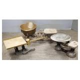 3 antique balance scales- 18' x 8' largest