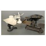 4 antique balance scales- 14' x 7' largest