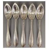 5 Tiffany & Co. sterling silver grapefruit spoons