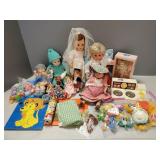 Gp vintage dolls & toys incl composition, Care