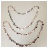 2 sterling silver Italy designer style necklaces-