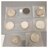 8 US Morgan silver dollars: 1882O, 1880, 1891O,