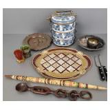 Gp. incl. Wusthof & Henkels knives, wooden whimsy