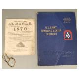 2 books: 1870 Almanac & 1963 Fort Leonard Wood