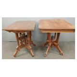 2 antique Victorian lamp tables (as seen-