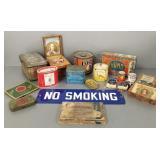 Collection antique, etc. tobacco, tins, cigar