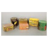 6 antique tobacco tins incl Dan Patch, Class,