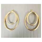 Pr 14K gold hoop earring enhancers- 1.6g