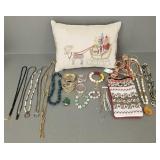 Gp jewelry, etc incl stone bead necklaces, Anne