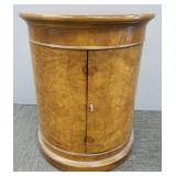 Henredon burlwood round side table/ cabinet-