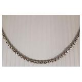 Sterling chain necklace: 28'L,  22.4g