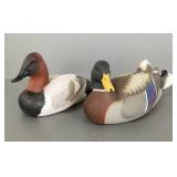 2 hand painted composition decoys- one Ducks