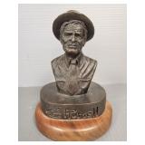 Signed Wm. Plain bronze bust- 6'H