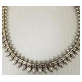 Ornate sterling silver chain necklace- 50.7g,
