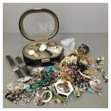 Group costume jewelry incl men's watches,