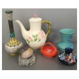 6 pieces pottery, etc incl Daga, Moorcroft, etc-