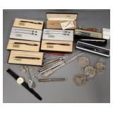 Gp Cross, Parker pens, Coach key ring, etc.