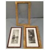 2 antique engravings by Thomas Moran,