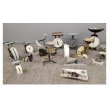 Group antique scales incl postal, egg,