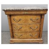 Henredon marble top 4-drawer chest- 30 1/2'H,