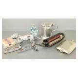 Gp incl iron nutcracker, German hand bottle,