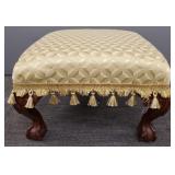 Clawfoot footstool (as seen- legs not wood) 12'T