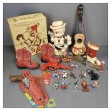 Group vintage child's cowboy items incl boots,