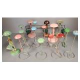 Collection vintage hat stands incl Deco, etc