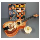 3 cowboy items: Roy Rogers guitar & mug and