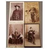 4 early photos- 1 is Civil War soldier (?) 6 1/2'