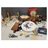 Gp misc collectibles etc. incl G.E. wall clock,