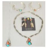 5 pcs sterling Southwest style jewelry s/w