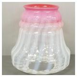 Victorian opalescent glass shade- 8'H 3 1/2'