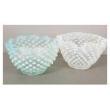 2 antique Victorian opalescent glass gas shades-