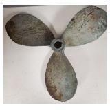 Antique brass ship's prop (as seen) 25'D