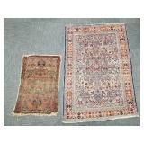2 antique handmade Persian oriental rug (as seen-