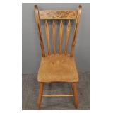 Antique arrow back chair w/ stencil decoration-